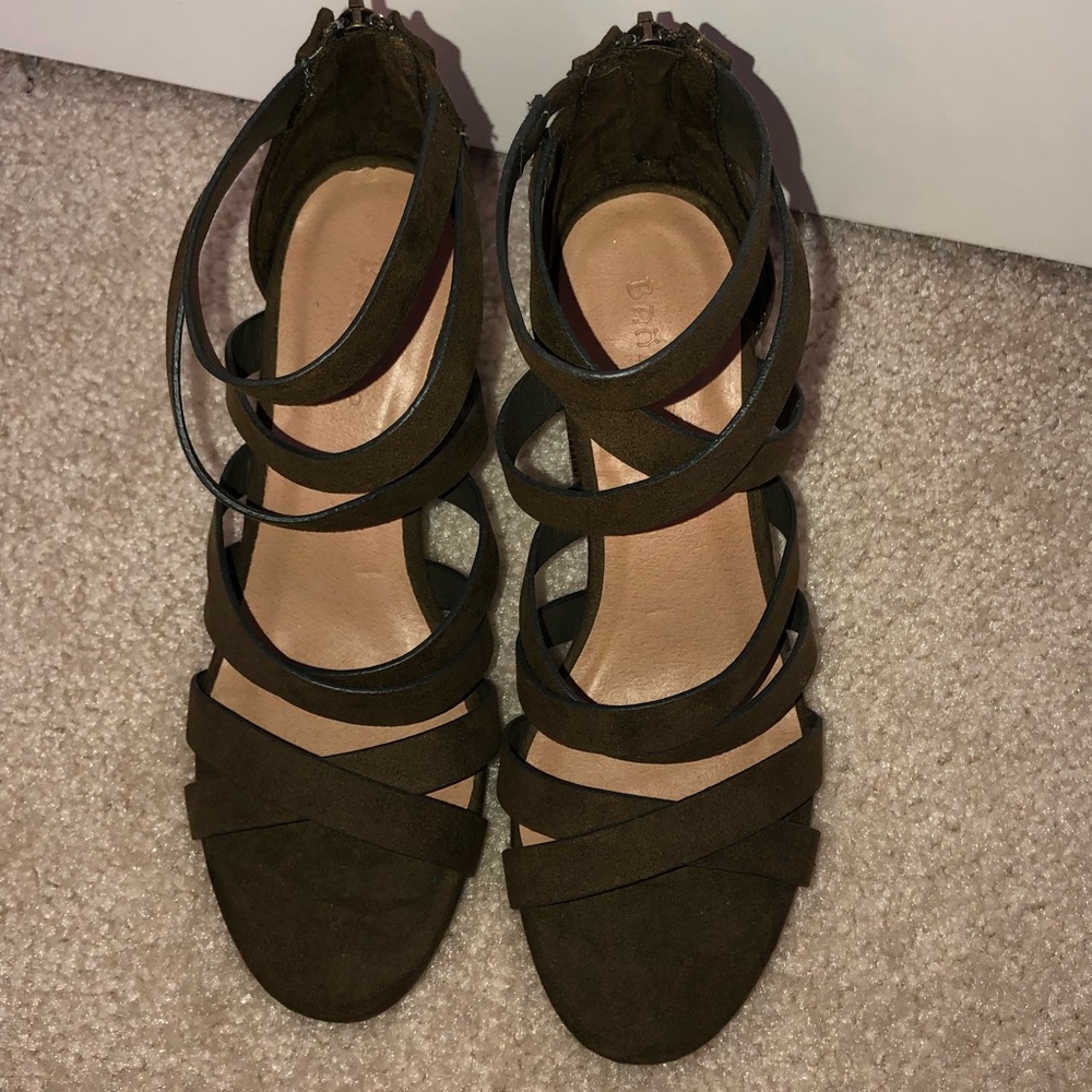 olive/army green heels